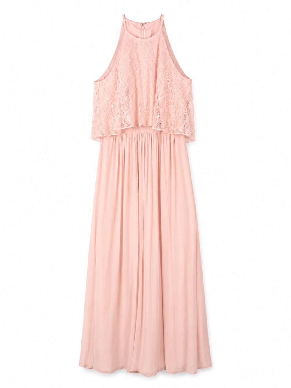 After Six Bridesmaids Dress Sz 8 Florentine Lace Lux Chiffon Pink-Wedding Guest